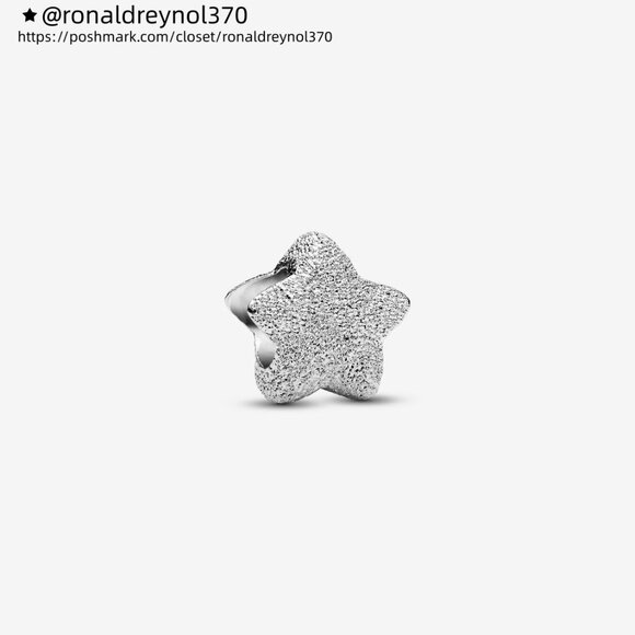 Pandora Textured Star Mini Charm - Picture 1 of 4